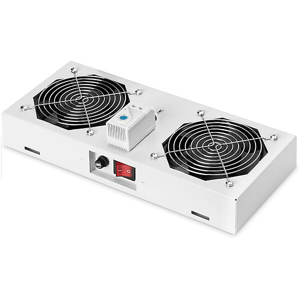 DIGITUS 19" Deckellüfter inkl.Thermostat DN-19 FAN-2-WM-T